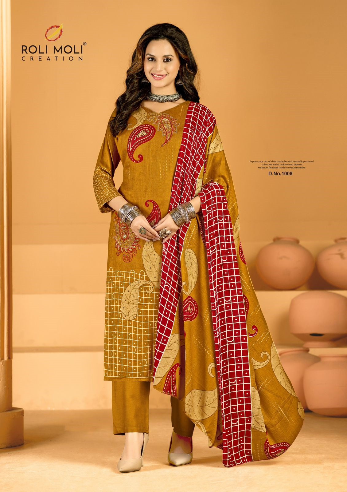 Yalina 2025 Roli Moli Pure Viscose Pashmina Suits Wholesaler Gujarat