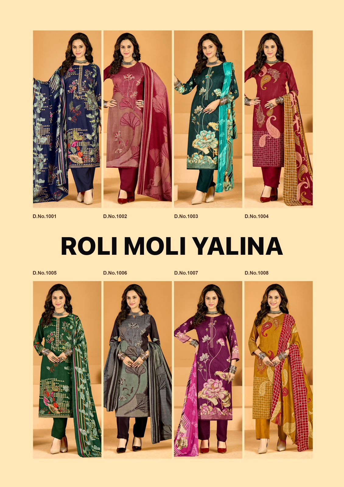 Yalina 2025 Roli Moli Pure Viscose Pashmina Suits Wholesaler Gujarat