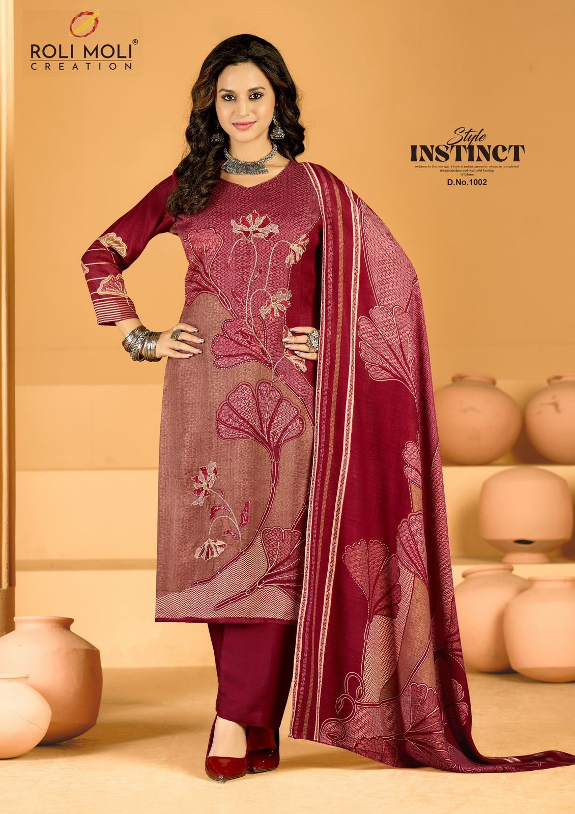 Yalina 2025 Roli Moli Pure Viscose Pashmina Suits Wholesaler Gujarat