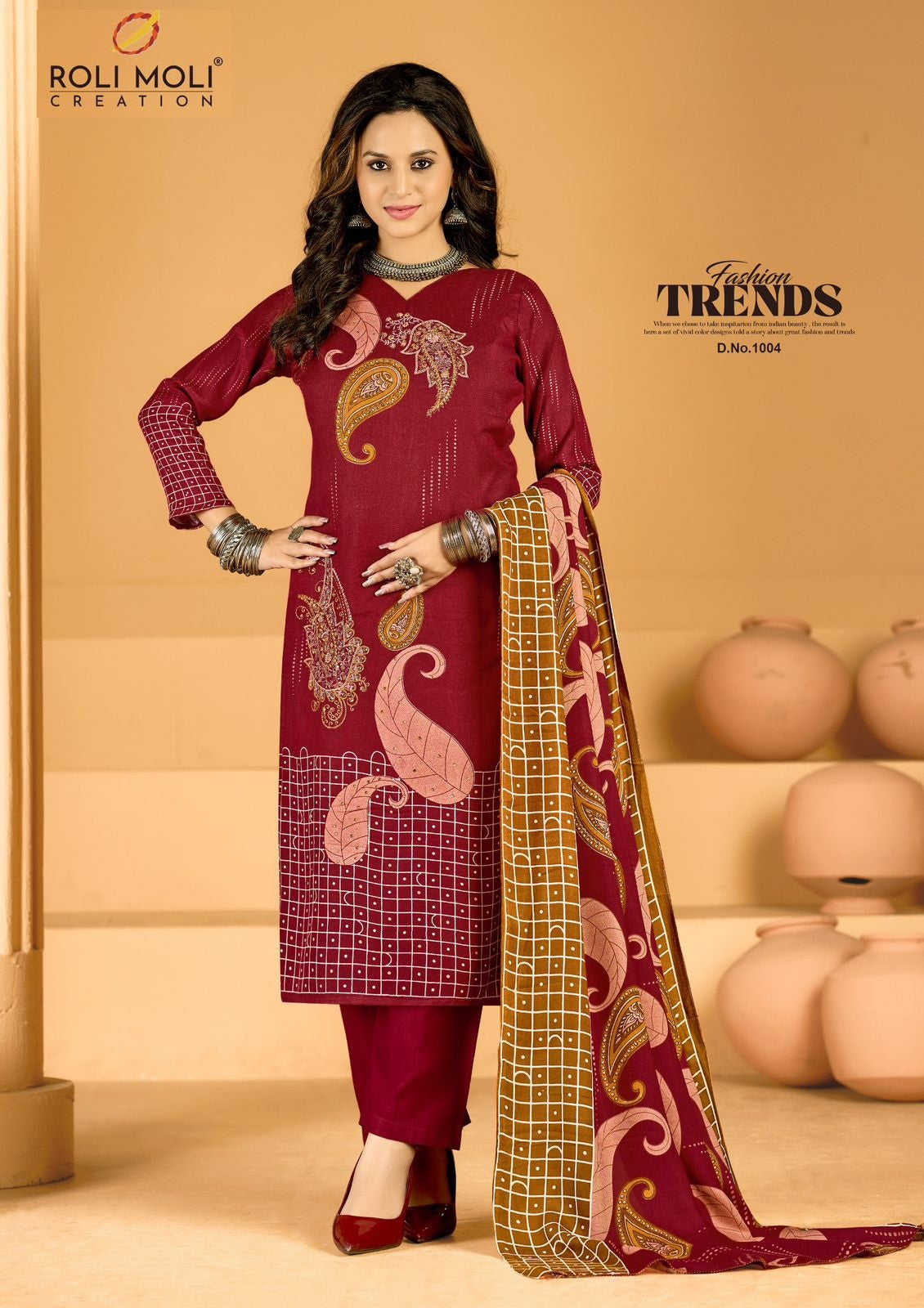 Yalina 2025 Roli Moli Pure Viscose Pashmina Suits Wholesaler Gujarat