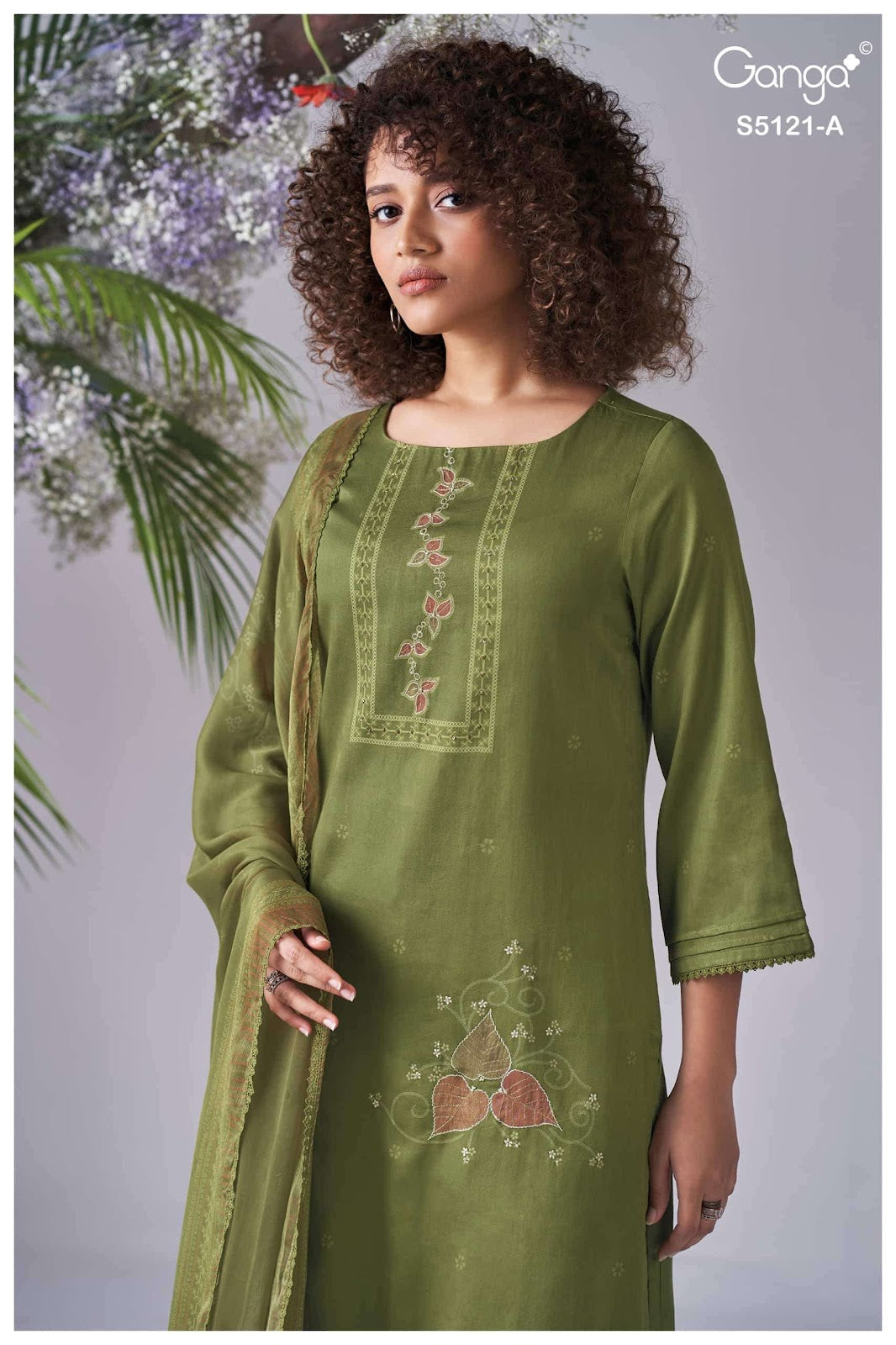Yalina S5121 Ganga Cotton Satin Pant Style Suits Exporter