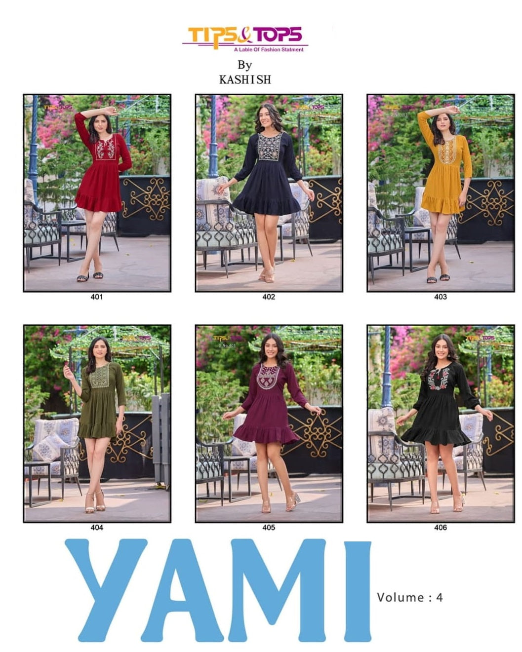 Yami Vol 4 Tips Tops Heavy Rayon Designer Long Top Wholesaler Gujarat