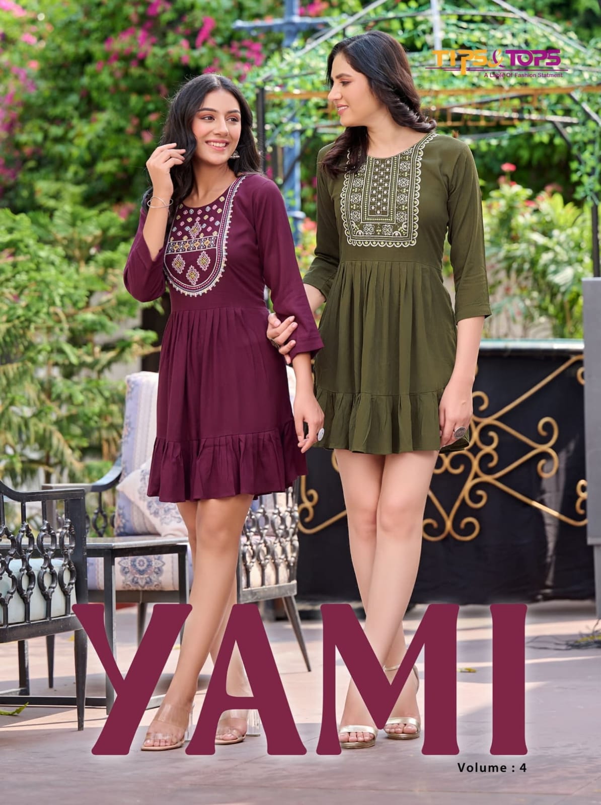 Yami Vol 4 Tips Tops Heavy Rayon Designer Long Top Wholesaler Gujarat