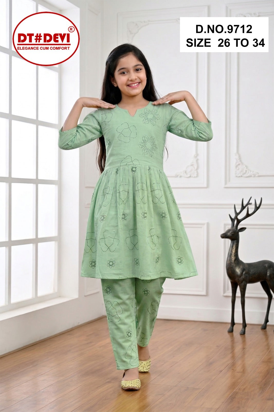 Yamika 1 Dn 9712 Dt Devi Vetican Girls Co Ord Set Wholesaler Gujarat