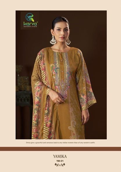 Yamika Karva Designer Studio Pant Style Suits Exporter Gujarat