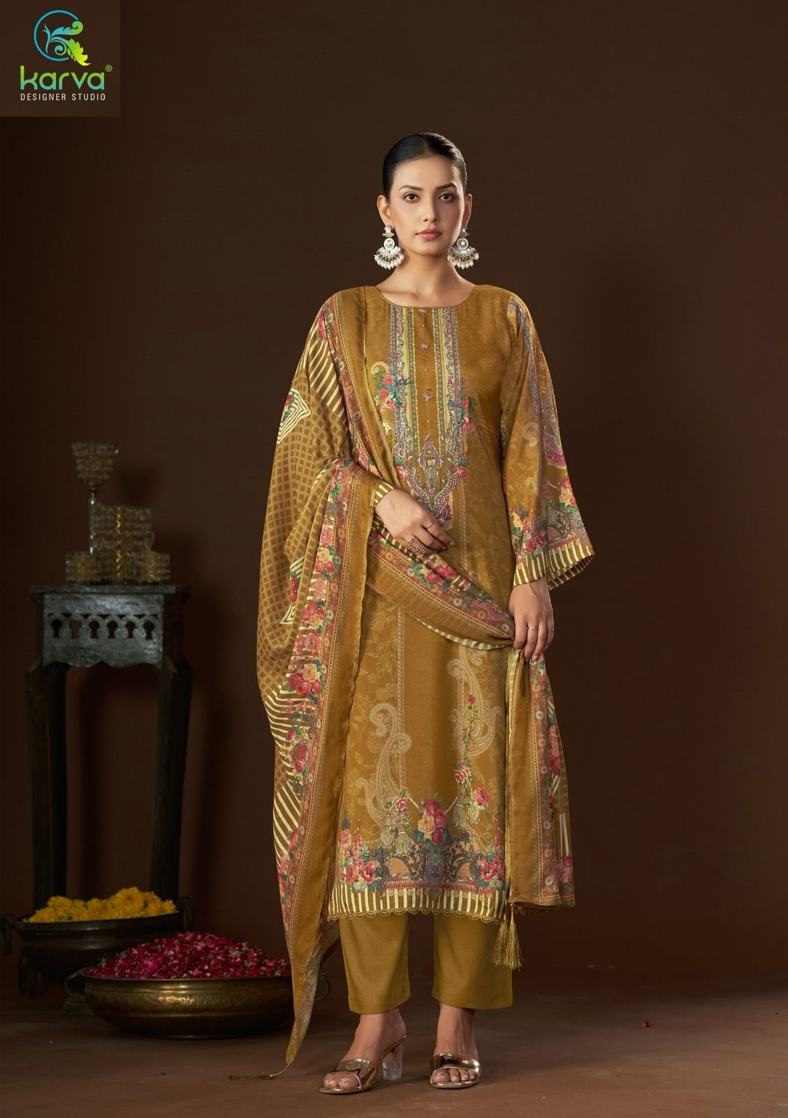 Yamika Karva Designer Studio Pant Style Suits Exporter Gujarat