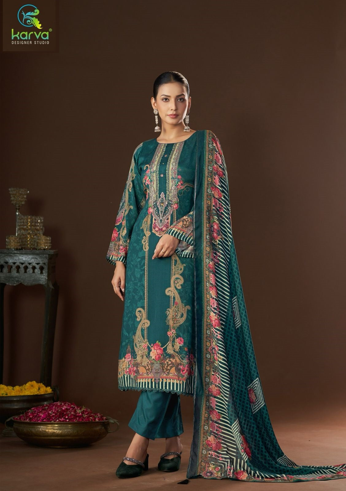Yamika Karva Designer Studio Pant Style Suits Exporter Gujarat