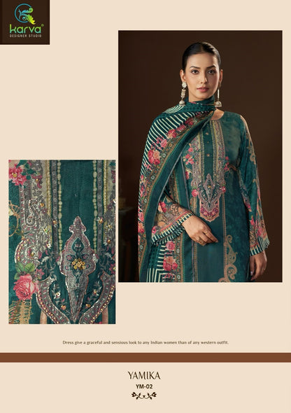 Yamika Karva Designer Studio Pant Style Suits Exporter Gujarat