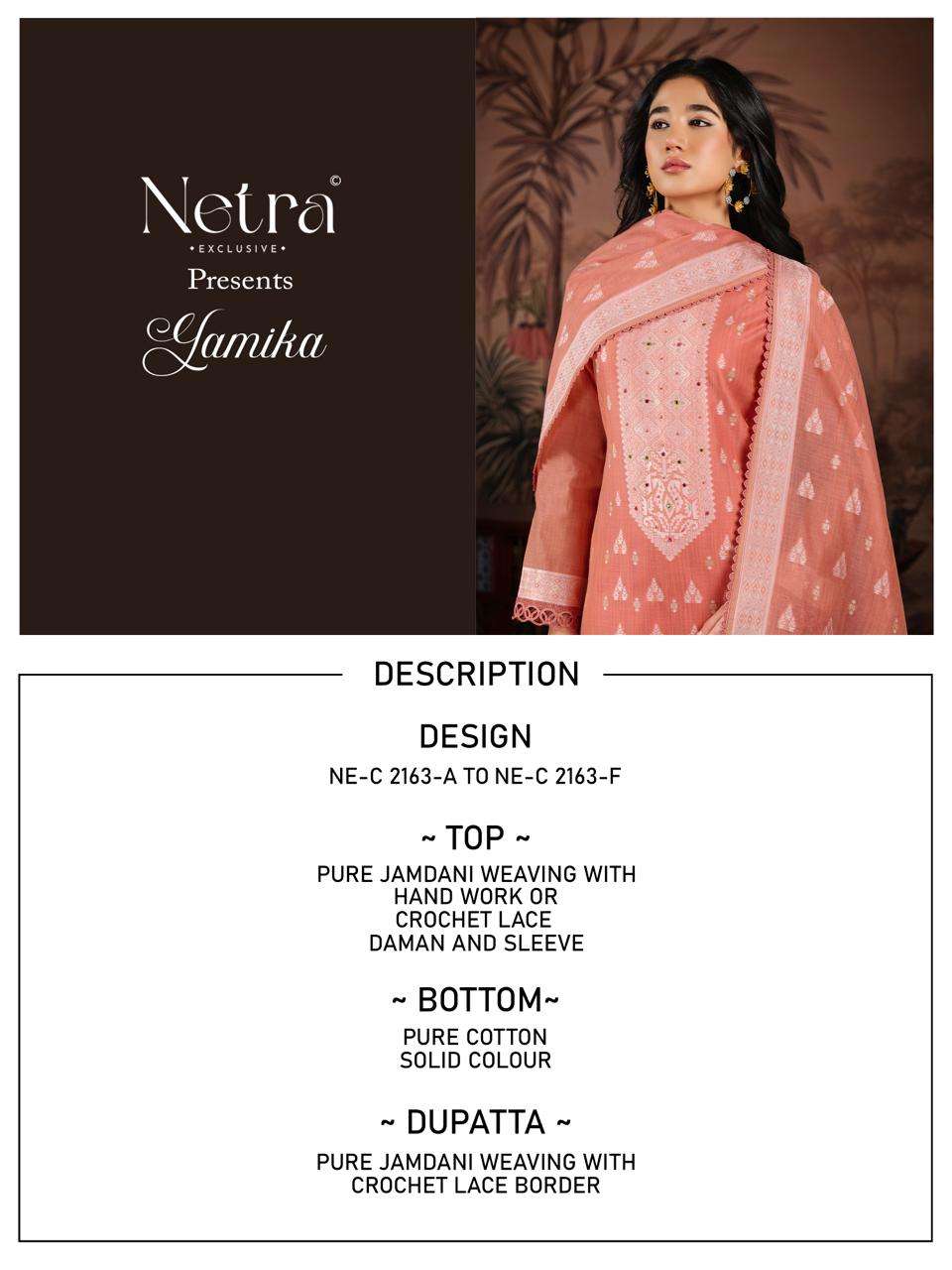 Yamika Netra Jamdani Pant Style Suits Wholesale Rate
