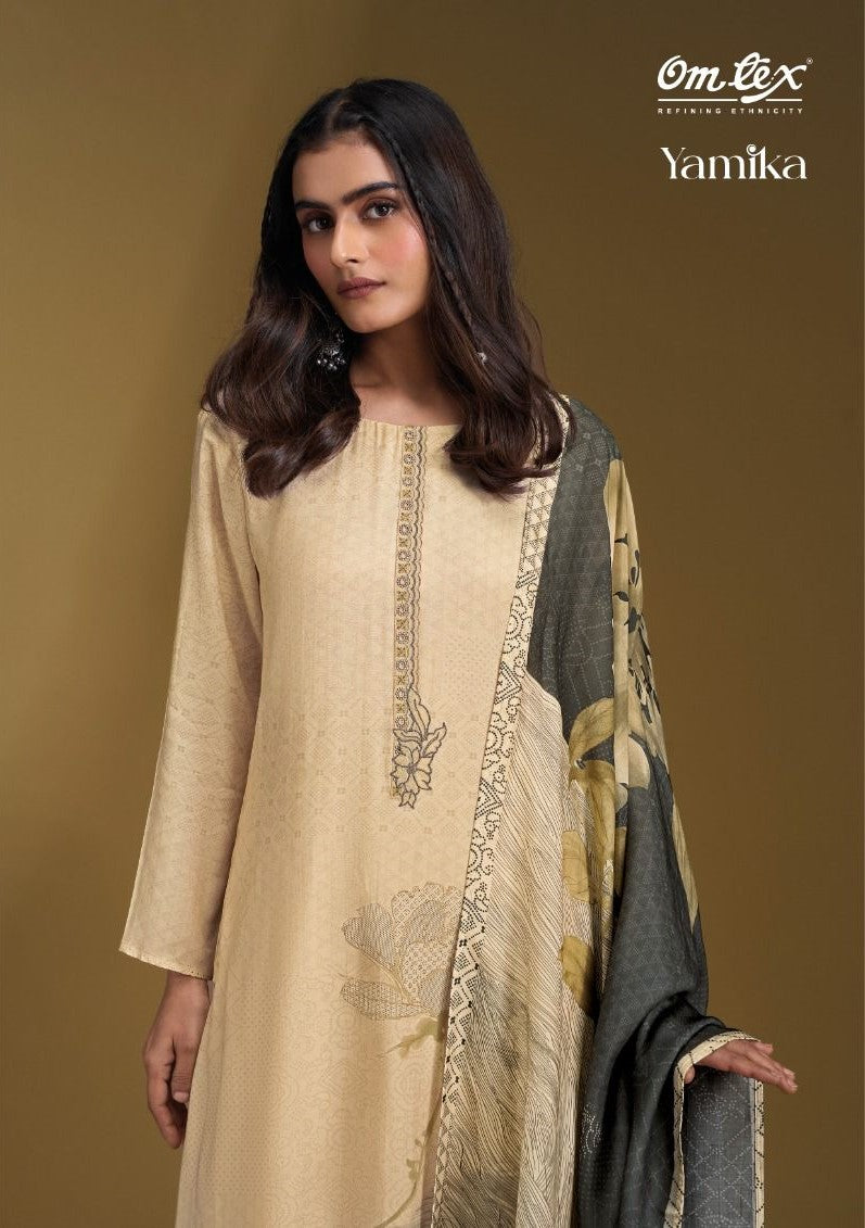 Yamika Omtex Muslin Pant Style Suits Supplier Gujarat