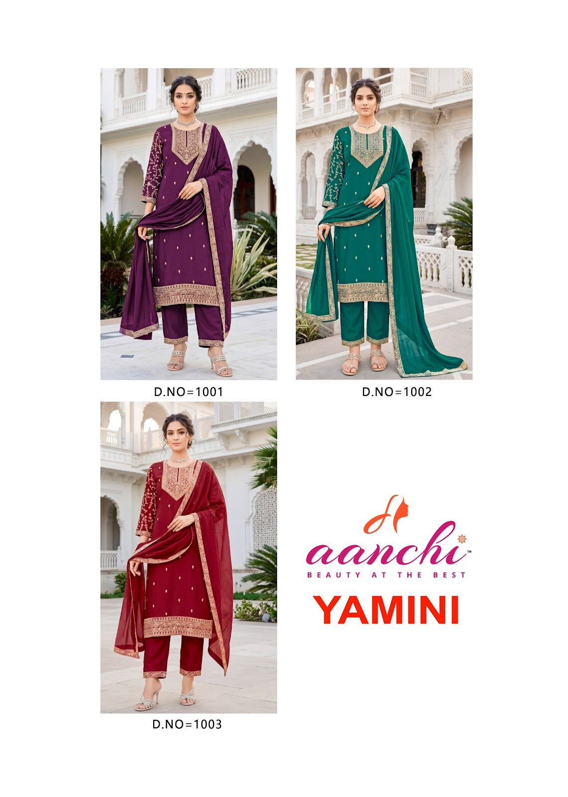 Yamini Aanchi Rangoli Crush Readymade Pant Style Suits Supplier