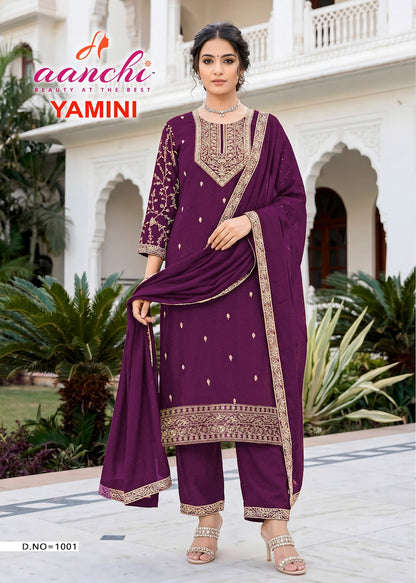 Yamini Aanchi Rangoli Crush Readymade Pant Style Suits Supplier