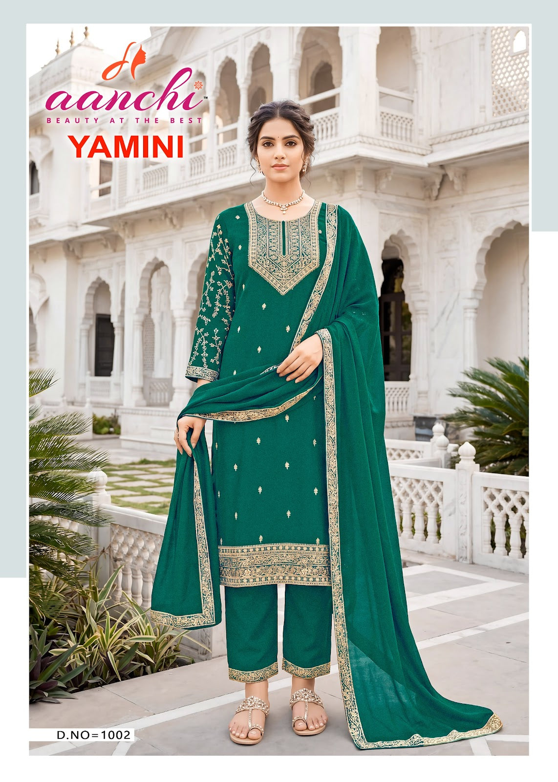 Yamini Aanchi Rangoli Crush Readymade Pant Style Suits Supplier