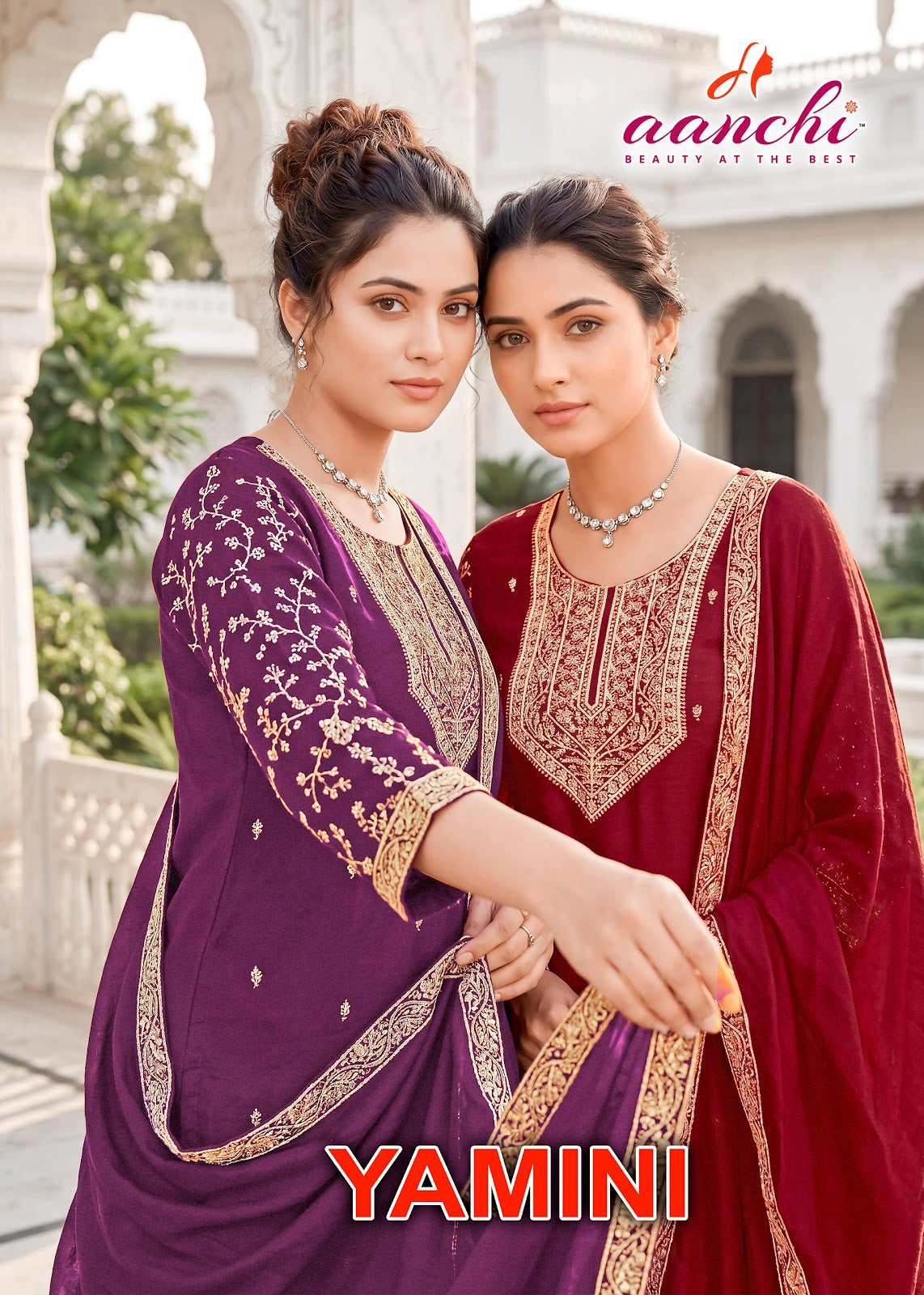 Yamini Aanchi Rangoli Crush Readymade Pant Style Suits Supplier