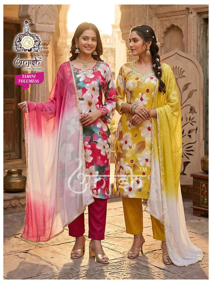Yamini Anjish Gaji Readymade Pant Style Suits Manufacturer Gujarat