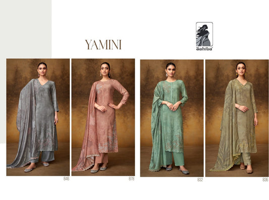 Yamini Sahiba Staple Twill Pashmina Suits Supplier