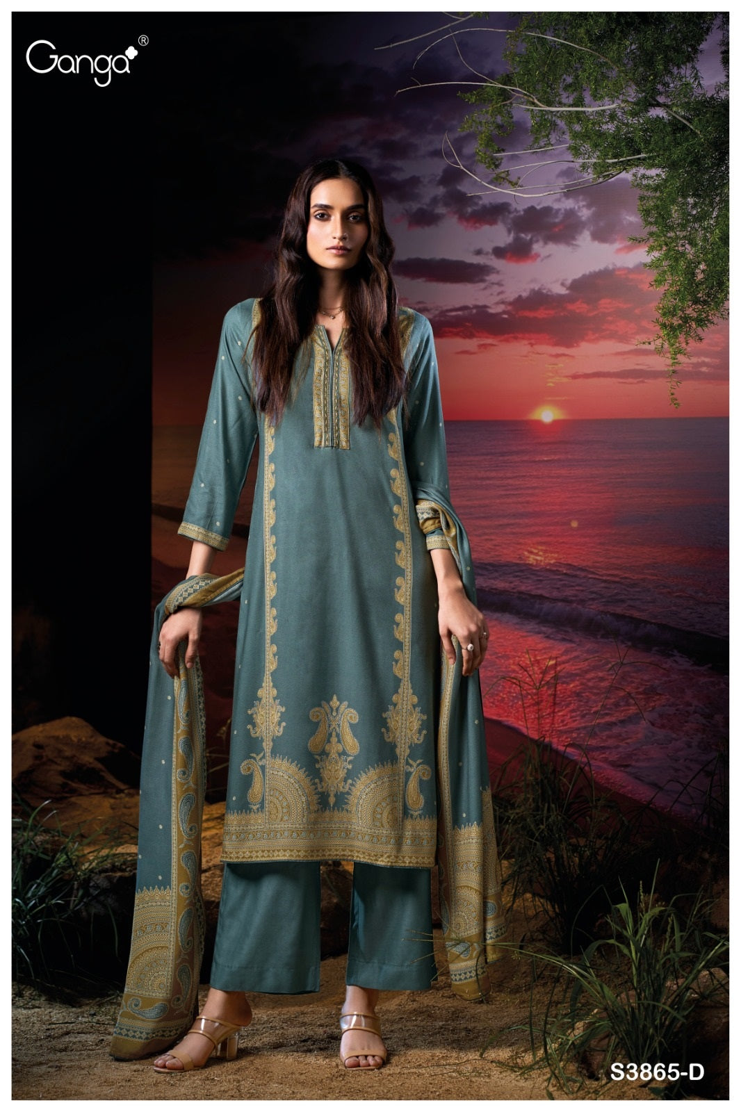 Yamira 3856 Ganga Wool Pashmina Suits Manufacturer Ahmedabad