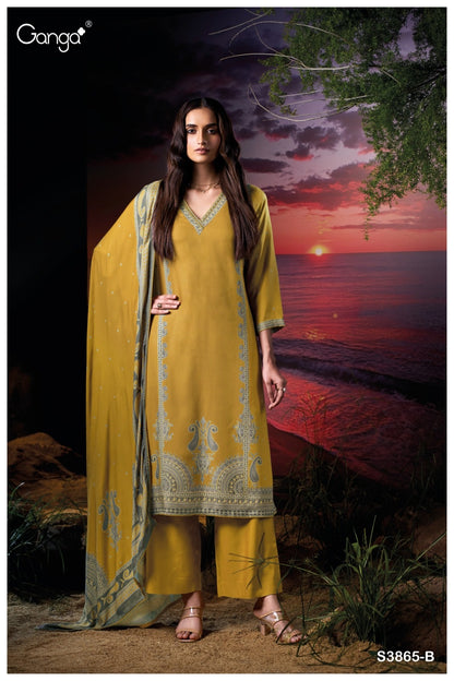 Yamira 3856 Ganga Wool Pashmina Suits Manufacturer Ahmedabad