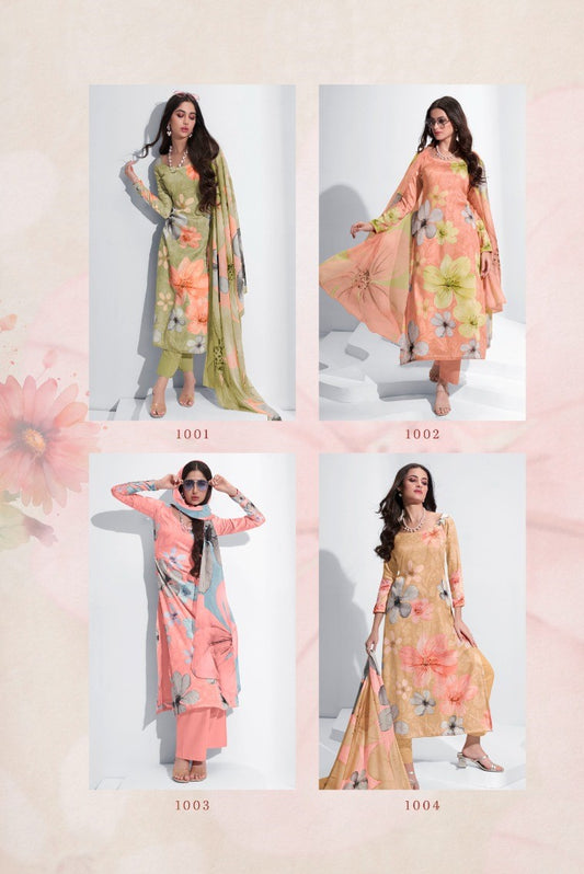 Yani Isabella Cotton Satin Pant Style Suits Supplier Ahmedabad