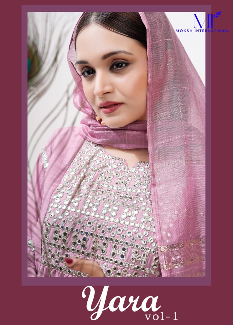 Yara Vol 1 9006-9007 Moksh Silk Readymade Suits Exporter