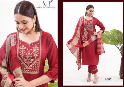 Yara Vol 1 9006-9007 Moksh Silk Readymade Suits Exporter