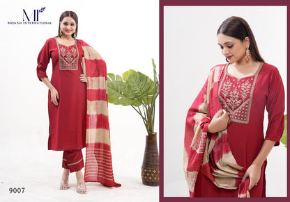 Yara Vol 1 9006-9007 Moksh Silk Readymade Suits Exporter