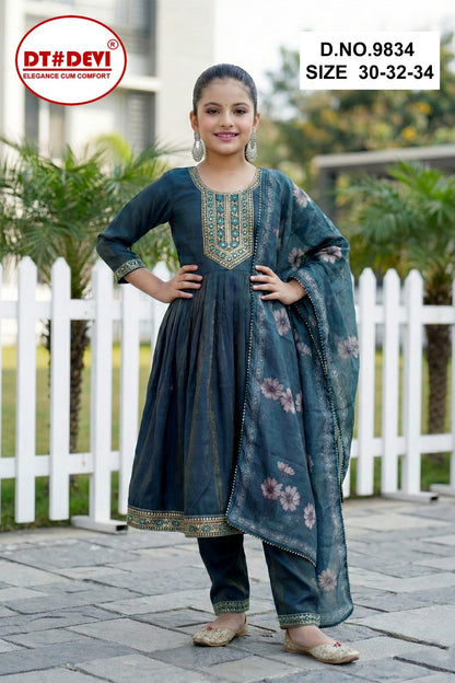 Yashi 1 Dn 9834 Dt Devi Roman Simmer Girls Readymade Pant Suits Wholesaler India