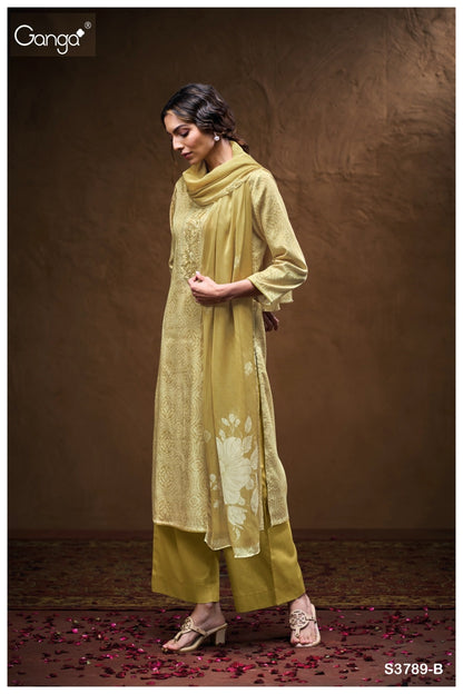 Yashika 3789 Ganga Premium Cotton Plazzo Style Suits Manufacturer India