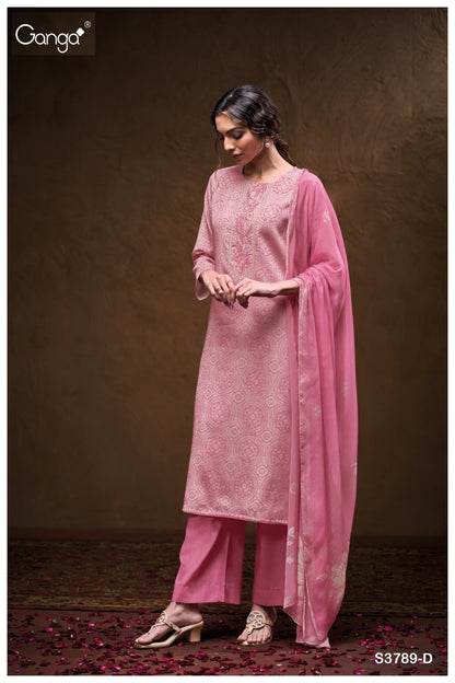 Yashika 3789 Ganga Premium Cotton Plazzo Style Suits Manufacturer India