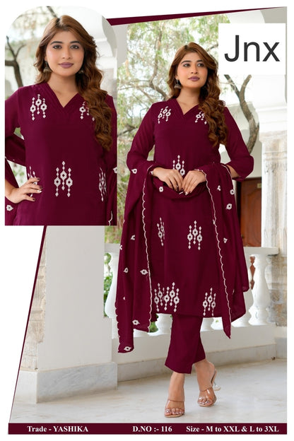 Yashika Jnx Mal Cotton Readymade Pant Style Suits Exporter
