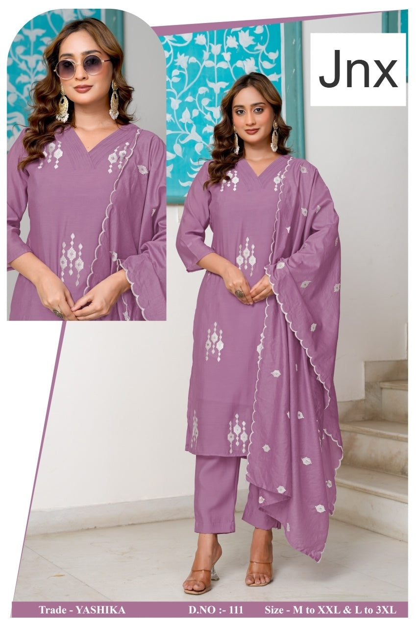 Yashika Jnx Mal Cotton Readymade Pant Style Suits Exporter