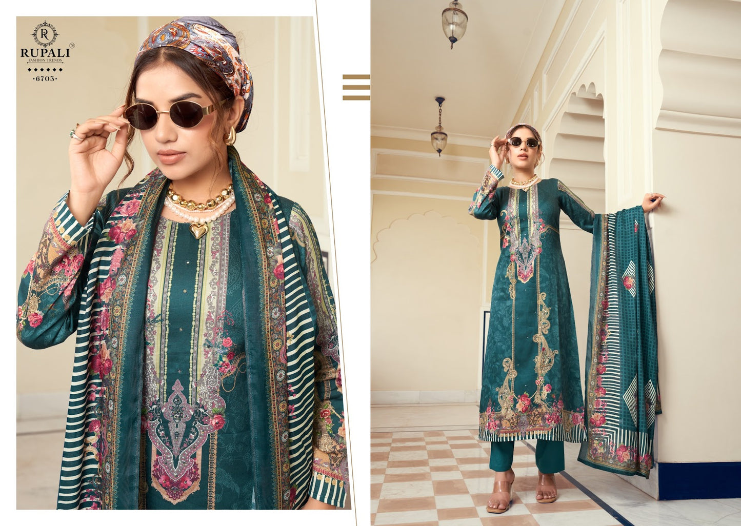 Yashika Rupali Jaam Satin Pant Style Suits Wholesaler Gujarat