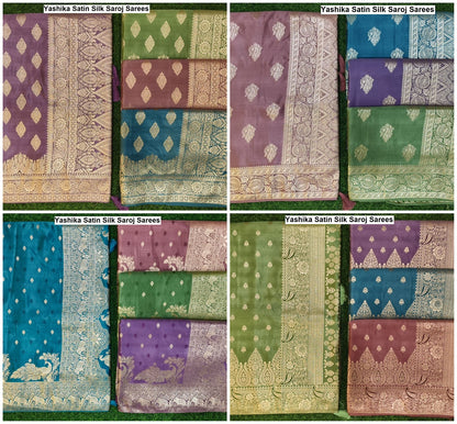 Yashika Satin Silk Saroj Sarees Supplier Ahmedabad