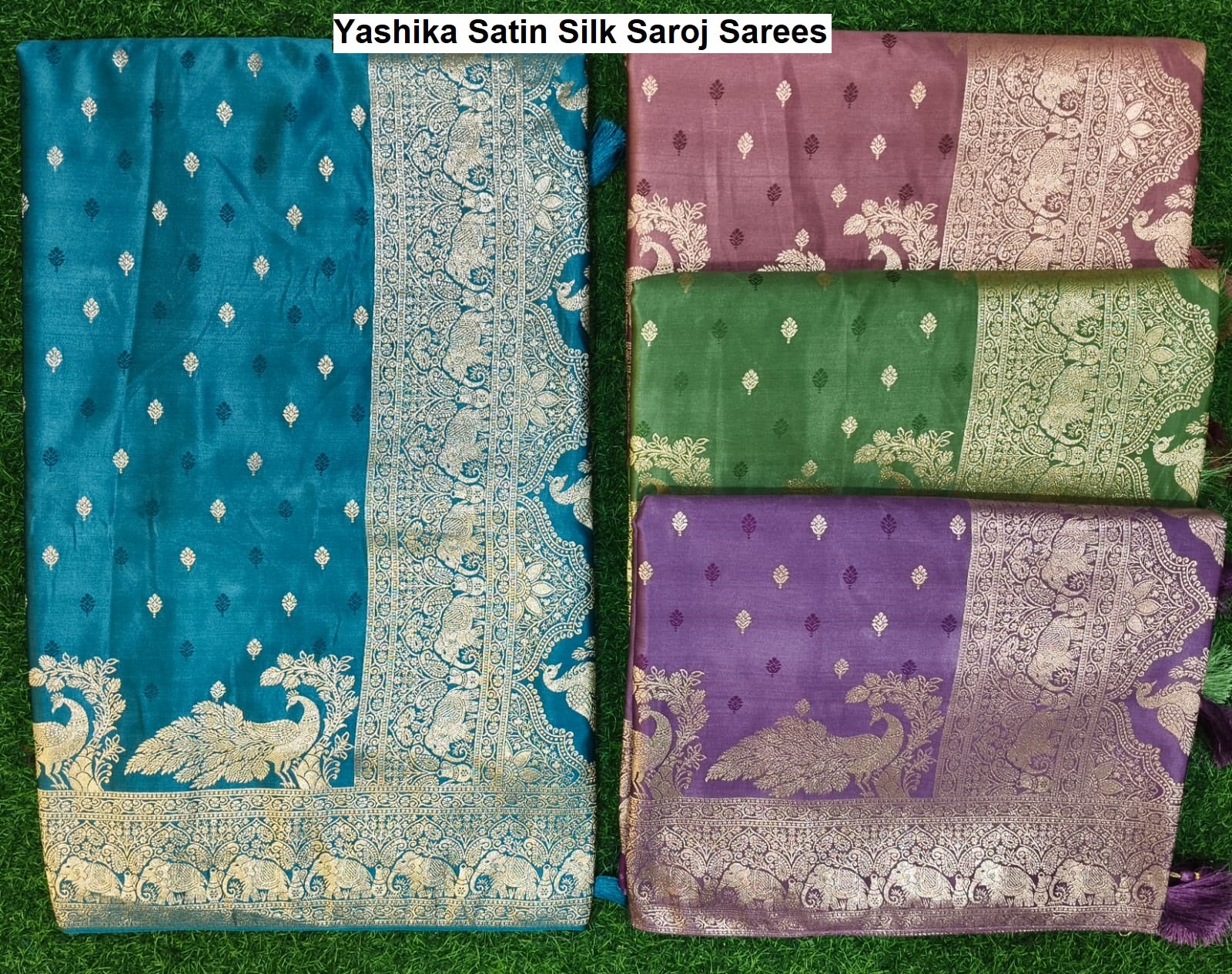Yashika Satin Silk Saroj Sarees Supplier Ahmedabad