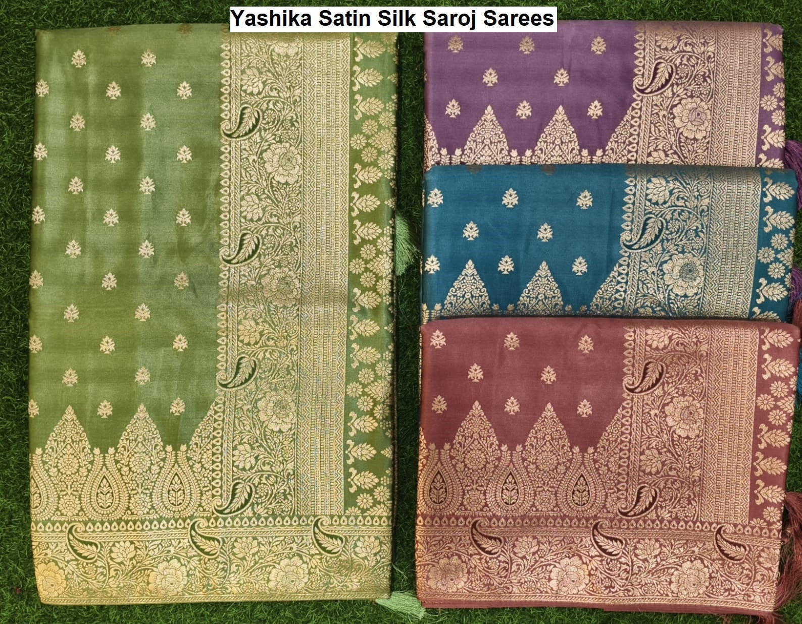 Yashika Satin Silk Saroj Sarees Supplier Ahmedabad