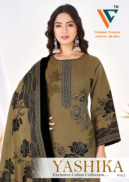 Yashika Vol 2 Vandana Creation Mix Cotton Karachi Salwar Suits Wholesale Price