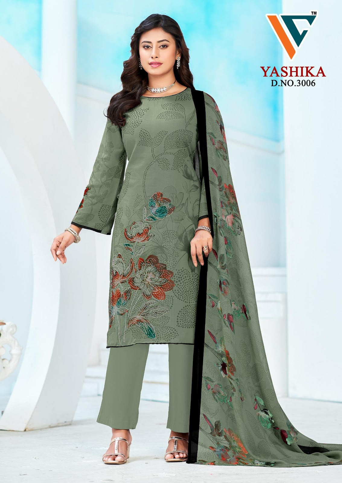 Yashika Vol 3 Vandana Creation Mix Cotton Karachi Salwar Suits Wholesaler Ahmedabad