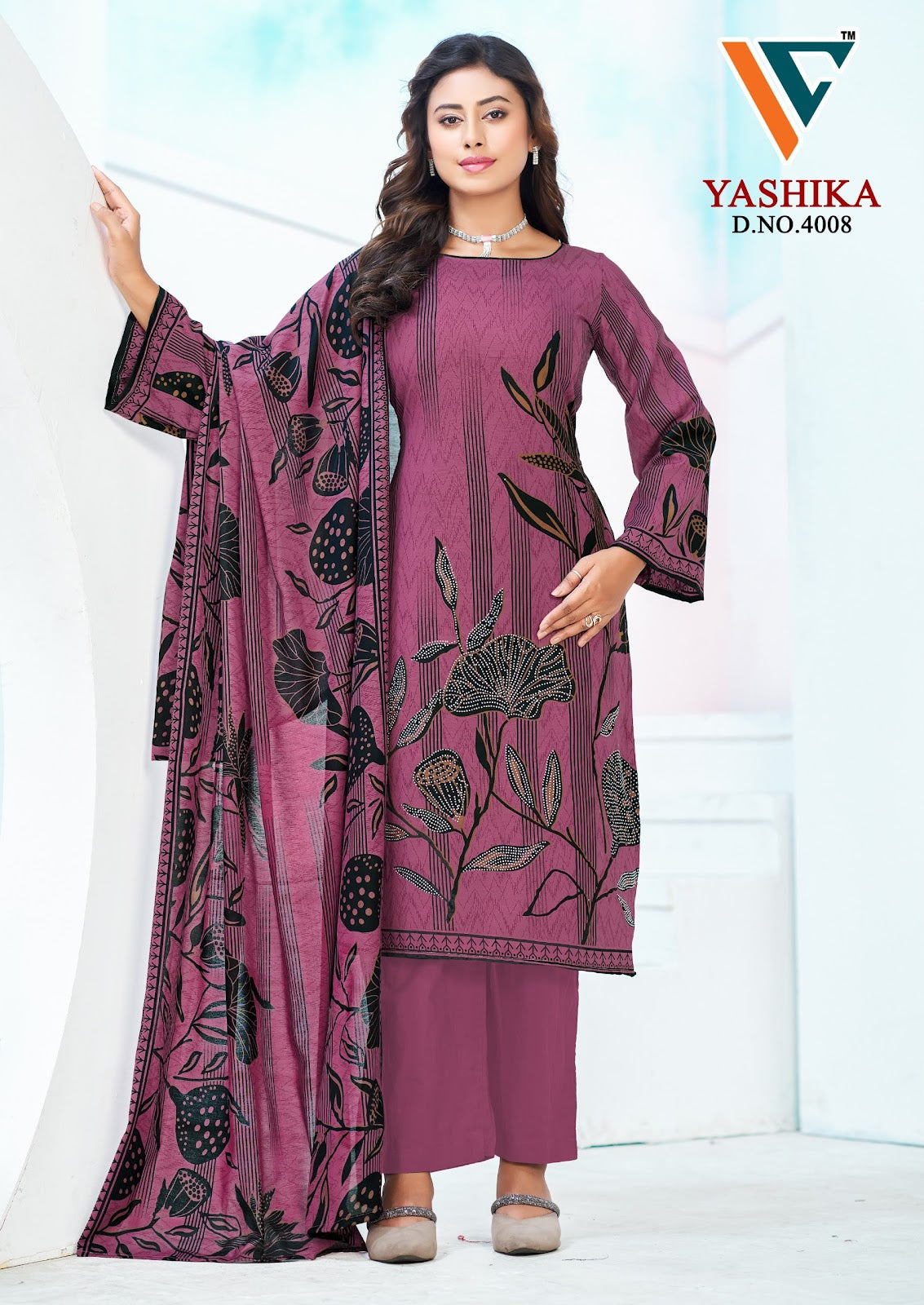 Yashika Vol 4 Vandana Creation Mix Cotton Karachi Salwar Suits Wholesaler