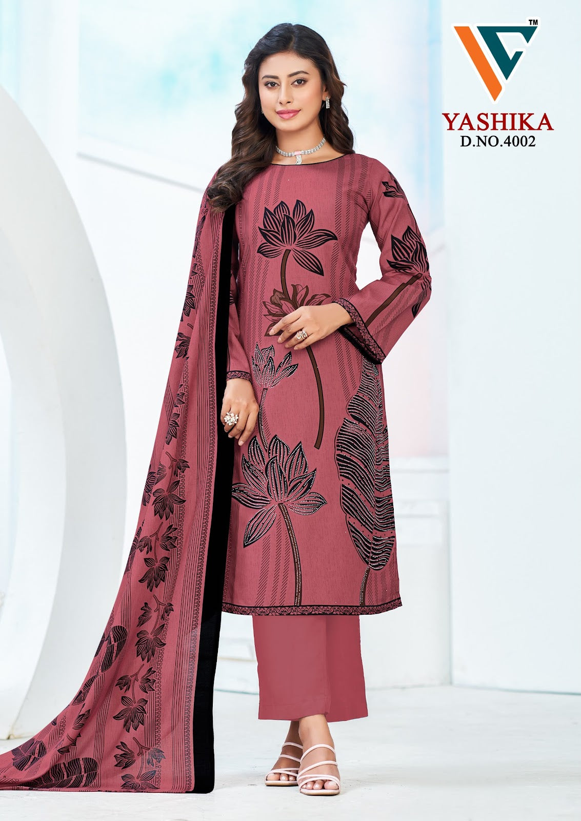 Yashika Vol 4 Vandana Creation Mix Cotton Karachi Salwar Suits Wholesaler