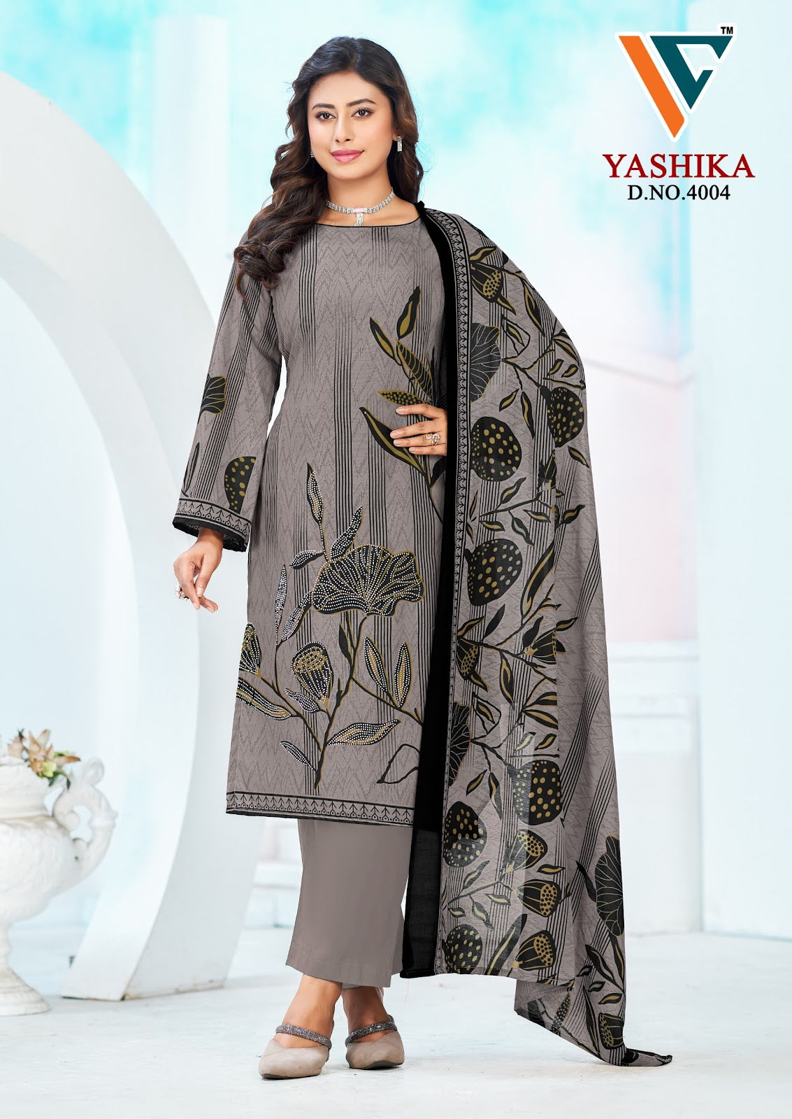 Yashika Vol 4 Vandana Creation Mix Cotton Karachi Salwar Suits Wholesaler