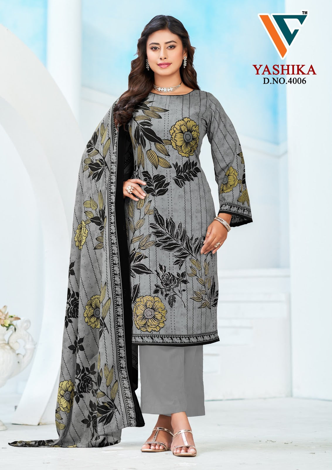 Yashika Vol 4 Vandana Creation Mix Cotton Karachi Salwar Suits Wholesaler