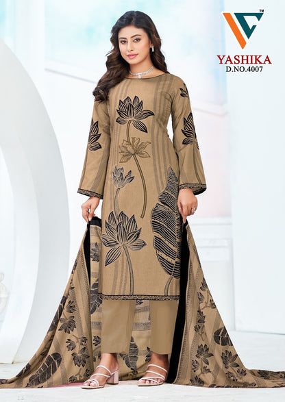 Yashika Vol 4 Vandana Creation Mix Cotton Karachi Salwar Suits Wholesaler