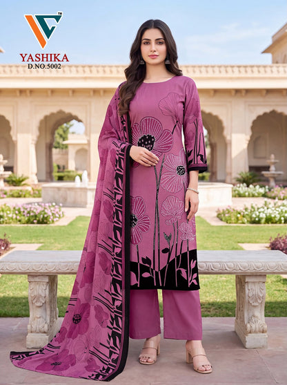 Yashika Vol 5 Vandana Creation Mix Cotton Karachi Salwar Suits Supplier Gujarat