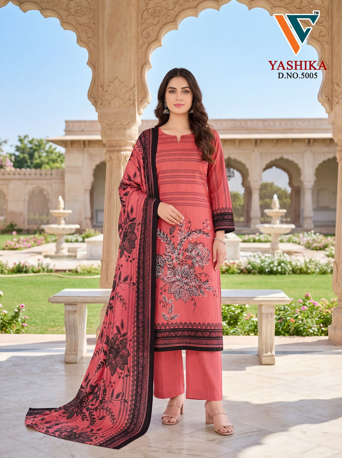 Yashika Vol 5 Vandana Creation Mix Cotton Karachi Salwar Suits Supplier Gujarat