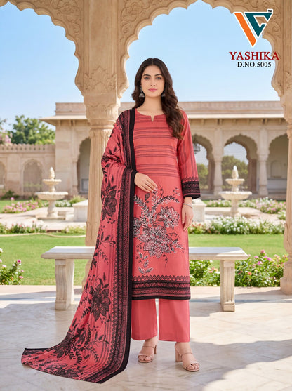 Yashika Vol 5 Vandana Creation Mix Cotton Karachi Salwar Suits Supplier Gujarat