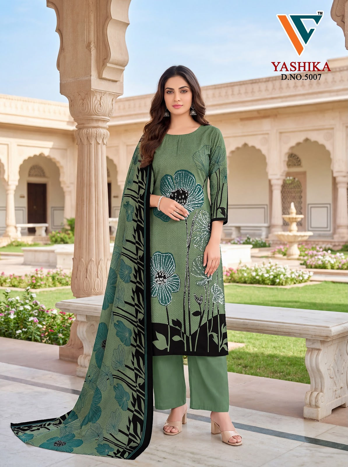Yashika Vol 5 Vandana Creation Mix Cotton Karachi Salwar Suits Supplier Gujarat