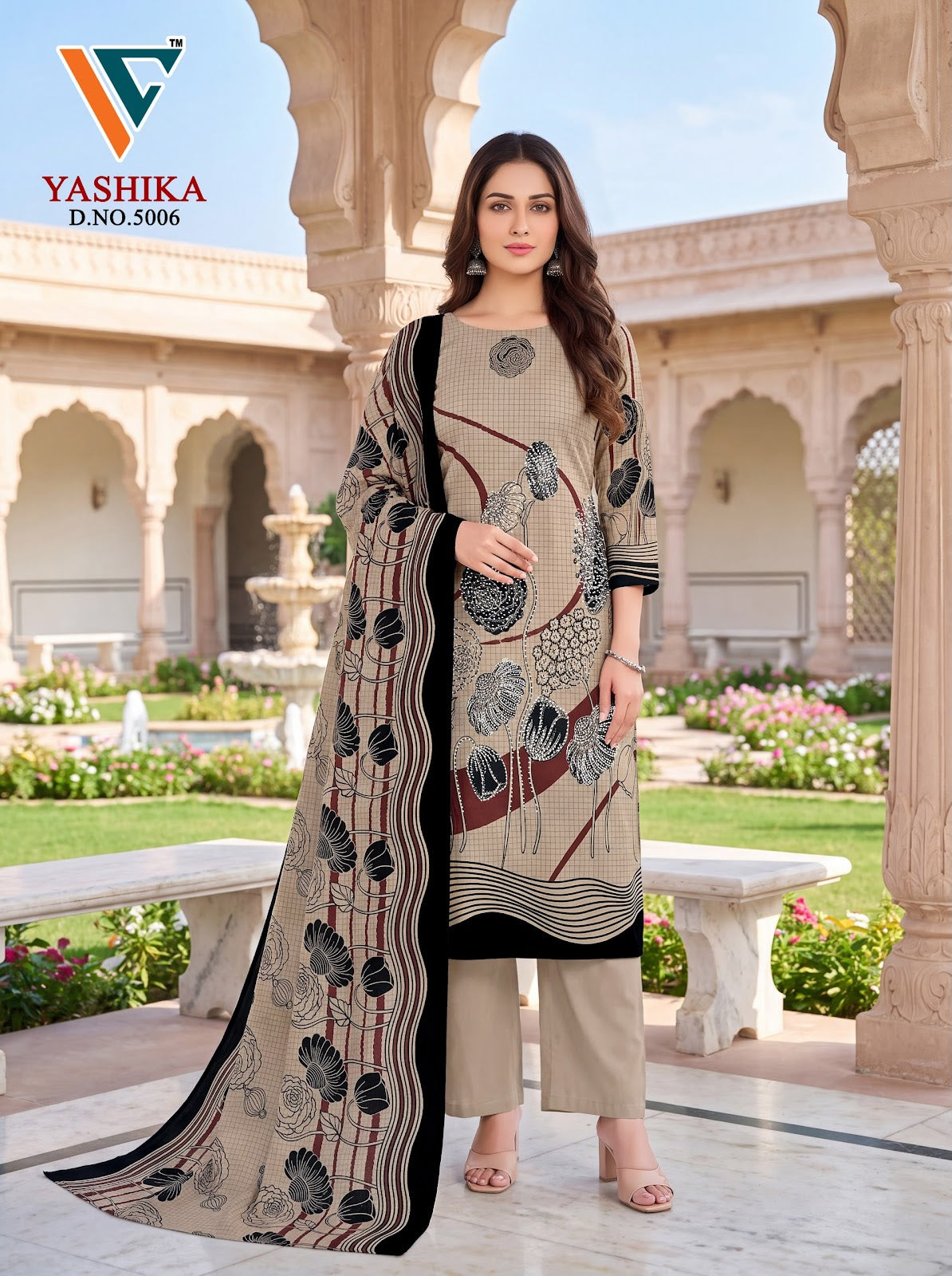 Yashika Vol 5 Vandana Creation Mix Cotton Karachi Salwar Suits Supplier Gujarat