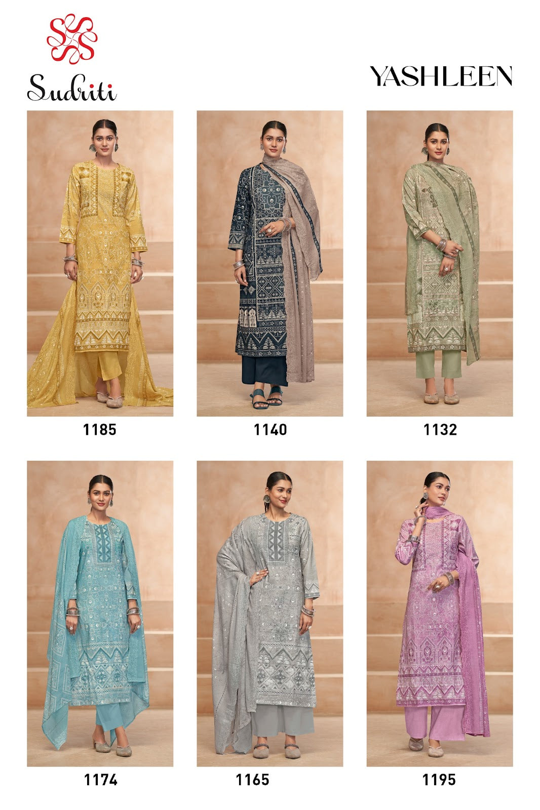 Yashleen Sudriti Sahiba Pure Cotton Plazzo Style Suits Wholesaler Gujarat