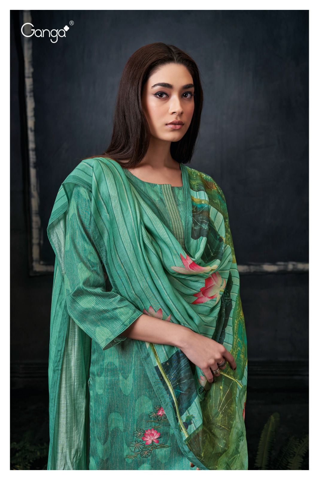 Yashvi-2685 Ganga Premium Cotton Plazzo Style Suits Wholesale Rate