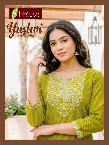 Yashvi Hetvi Cotton Kurti Pant Set Supplier Gujarat